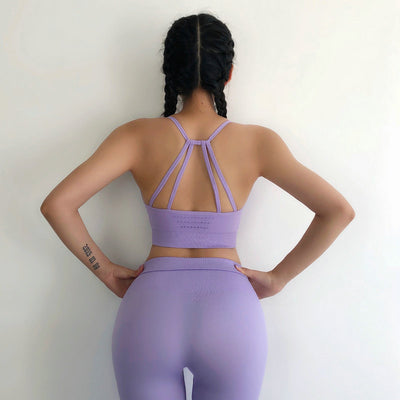 Leggings Strappy Bra Yoga Set