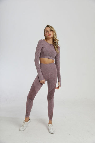 Seamless Leggings Sport Yoga Set