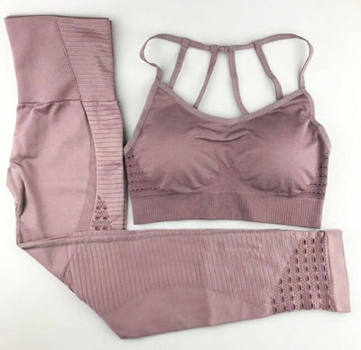 Leggings Strappy Bra Yoga Set