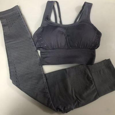 Leggings Padded Push-up Strappy Sports Bra