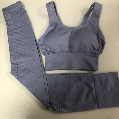 Leggings Padded Push-up Strappy Sports Bra