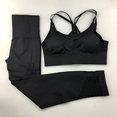 Leggings Padded Push-up Strappy Sports Bra