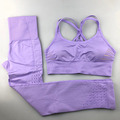 Leggings Padded Push-up Strappy Sports Bra