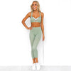 Workout Women Green Yoga Set